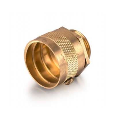 1-Part Brass Male Adaptor w/Locknut & Screw